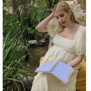 WAYF Lucca Midi Gathered Dress